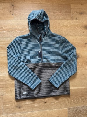 NWT Johnnie-O Werner Performance Mens Medium Mercury Grey Golf Half Zip Hoodie