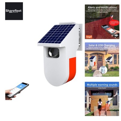 WiFi Solar Outdoor Bewegungsmelder Alarm】 Tuya Solar Stroboskop Alarmleuchte ...