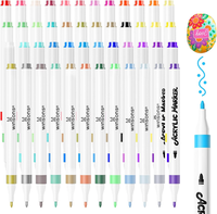 Winsons Permanent Marker 72 Farben, Acrylic Marker, Feine Spitze, Ungiftig, Wass