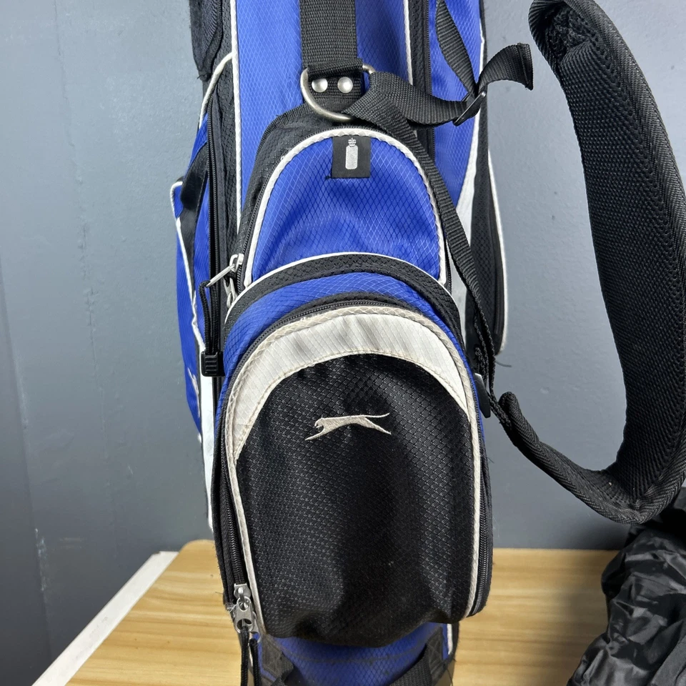 Slazenger Golf Bag Blue Gray Stand Carry Lightweight 7-Way Divider Foto 2 de 4