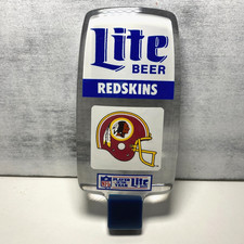 Vintage Miller Lite Beer Washington Redskins NFL Acrylic Tap 6