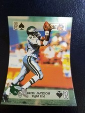 Keith Jackson Eagles 1992 TEAM NFL STAR PLAYING CARDS SQUARED CORNERS