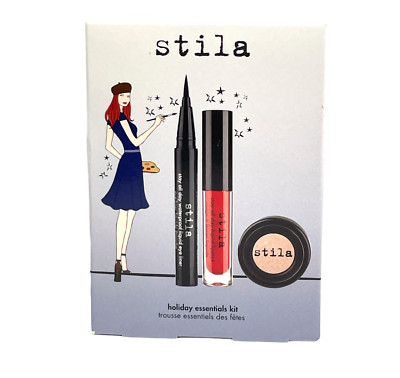 Stila Holiday Essentials Kit (3 Pcs) Waterproof Eye Liner/Lipstick/Eye Shadow 