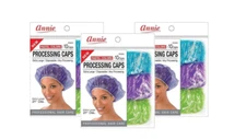 Annie #3583 Processing Cap 10 Ct X-large Pastel Assorted. 3 pack. Salon, Hair