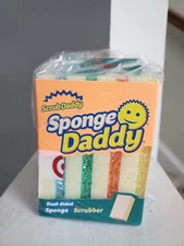 Sponge Daddy Dual-Sided Non-Scratch Sponge, 3X 4 Count Box (New Damaged Boxes)