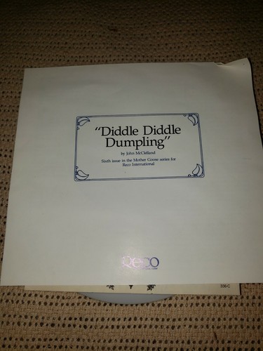 VINTAGE 1984 RECO "DIDDLE DIDDLE DUMPLING" MOTHER GOOSE PLATE #2371J With Box - Picture 4 of 8