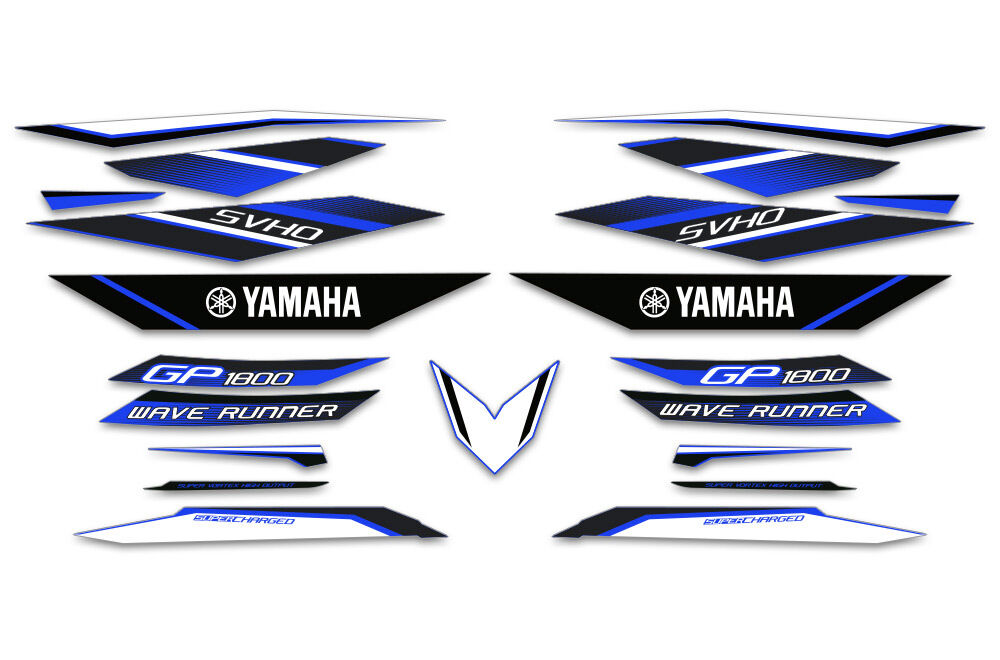 Details zu  2017 Yamaha Waverunner Gp 1800 Grafik Aufkleber Set OEM Sticker Jet Ski Blau Klassisch neu