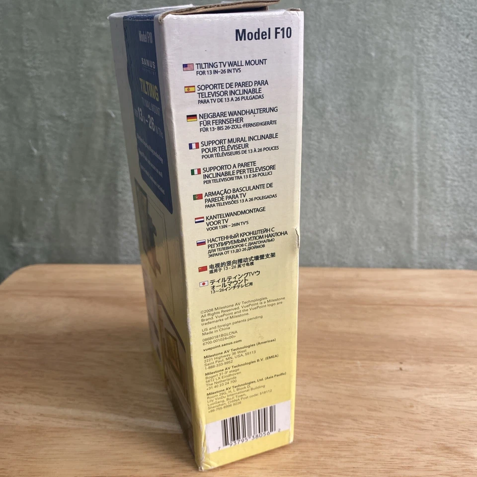 SANUS VUEPOINT F10 Tilting Flatscreen TV Wall Mount 13 to 26 inch TV's-Home New - Image 4 of 4