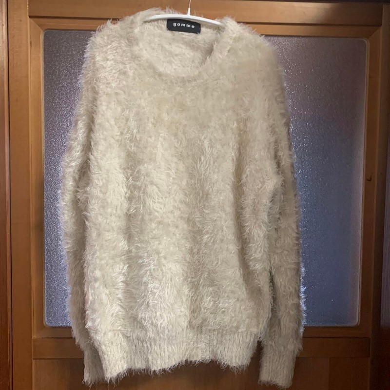 vintage GOMME HOMME Japan ivory shaggy knit