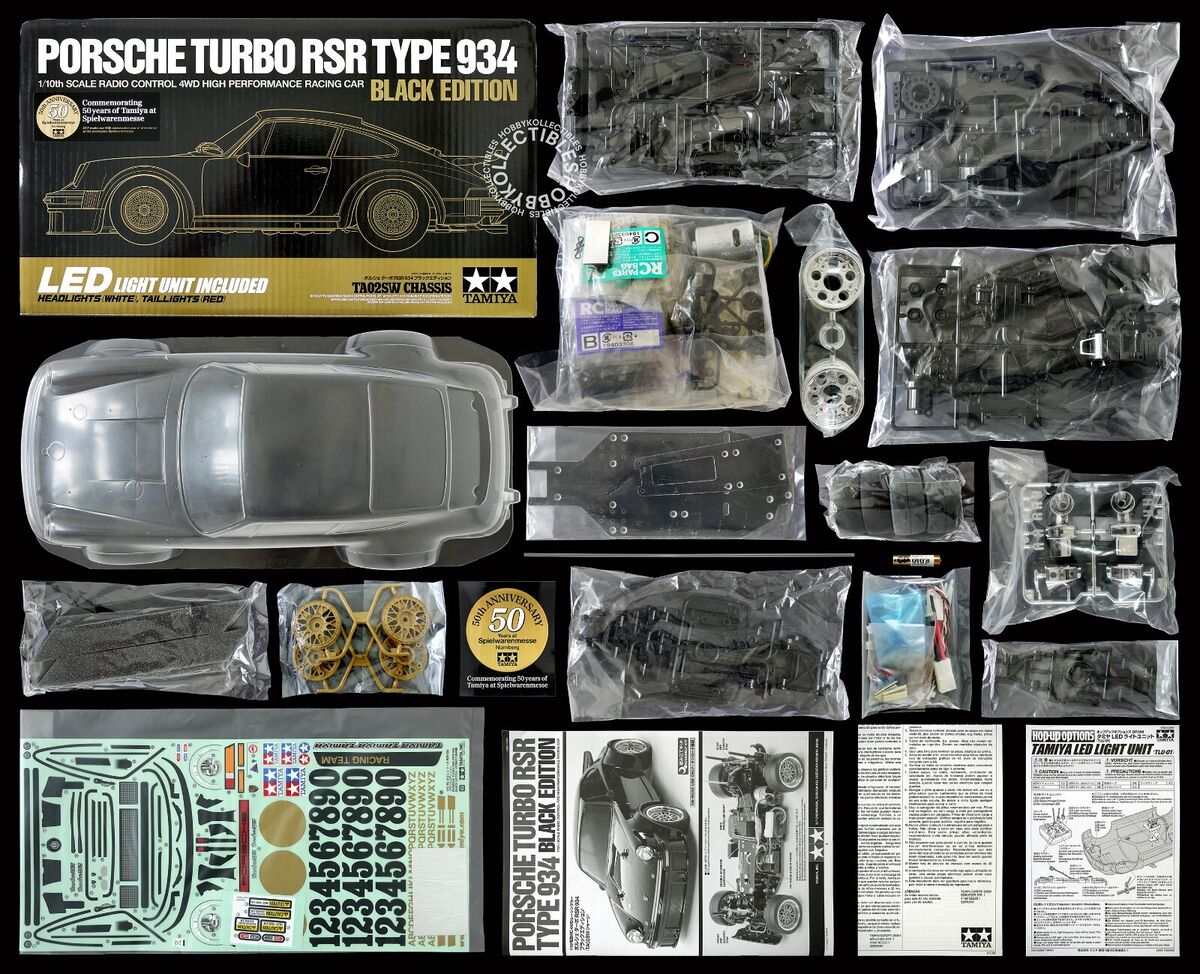 Tamiya 1/10 RC Porsche 934 #47362 TA02SW Chassis 50th Anniv Tamiya 1/10 RC Porsche 934 #47362 TA02SW Chassis 50th Anniv