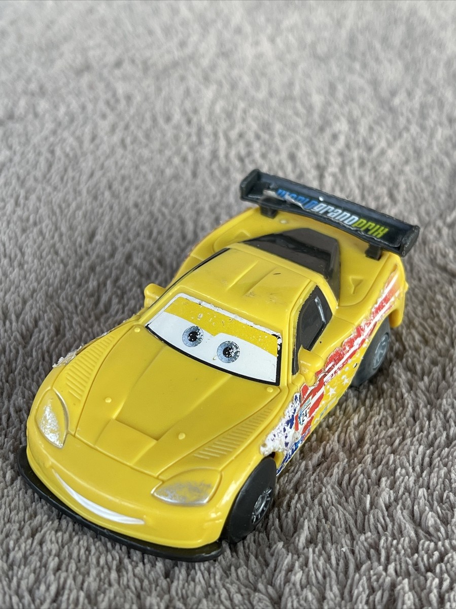 Disney Pixar Cars Jeff Gorvette Stunt Racers Plastic 1:55 Pull