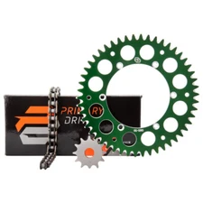 Primary Drive Alloy Kit&X-Ring Chain Green Rear Sprocket For Kawasaki KX450 X