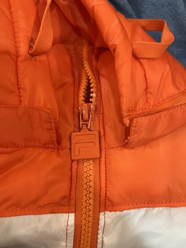 Fila Puffer Jacket Orange Please Read Description. - Picture 17 of 20