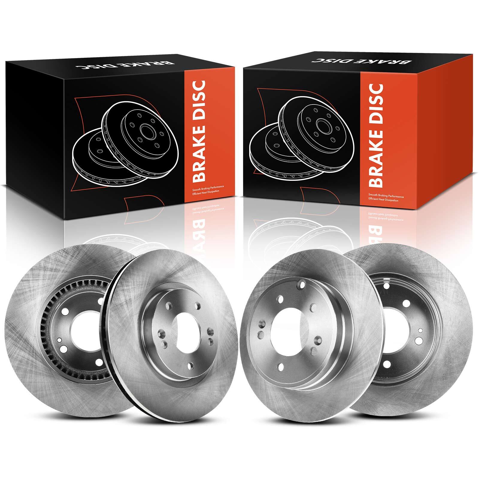 Front & Rear Disc Brake Rotors for Hyundai Sonata 20052015 Kia Optima