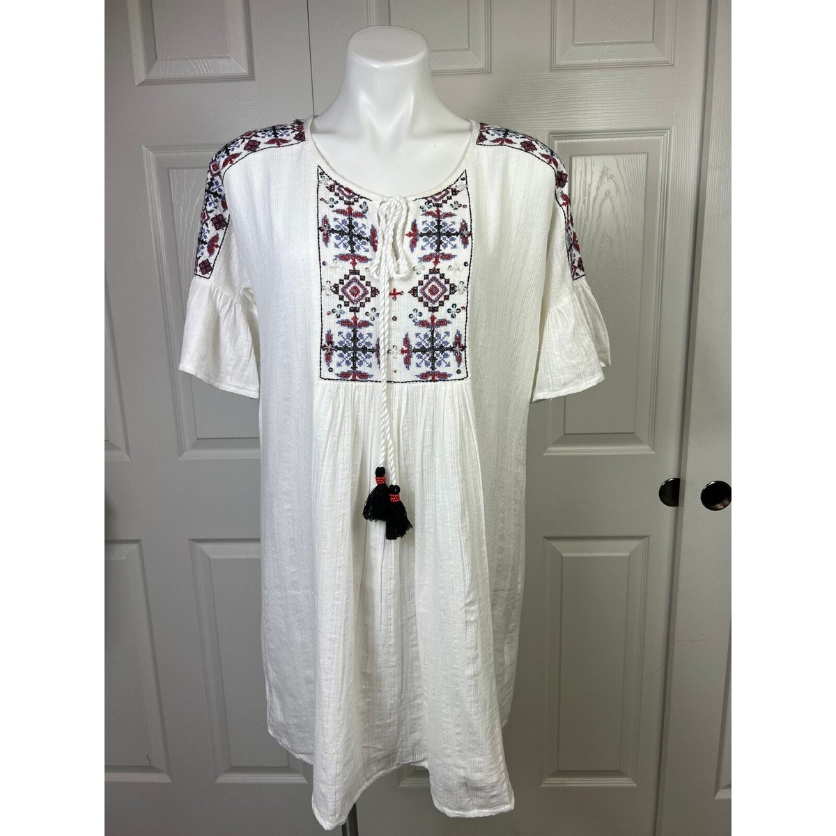 green emerald velvet dress White Tunic embroidered kaftan, Bohemian embroidery tunic dress, beaut –  Gipci