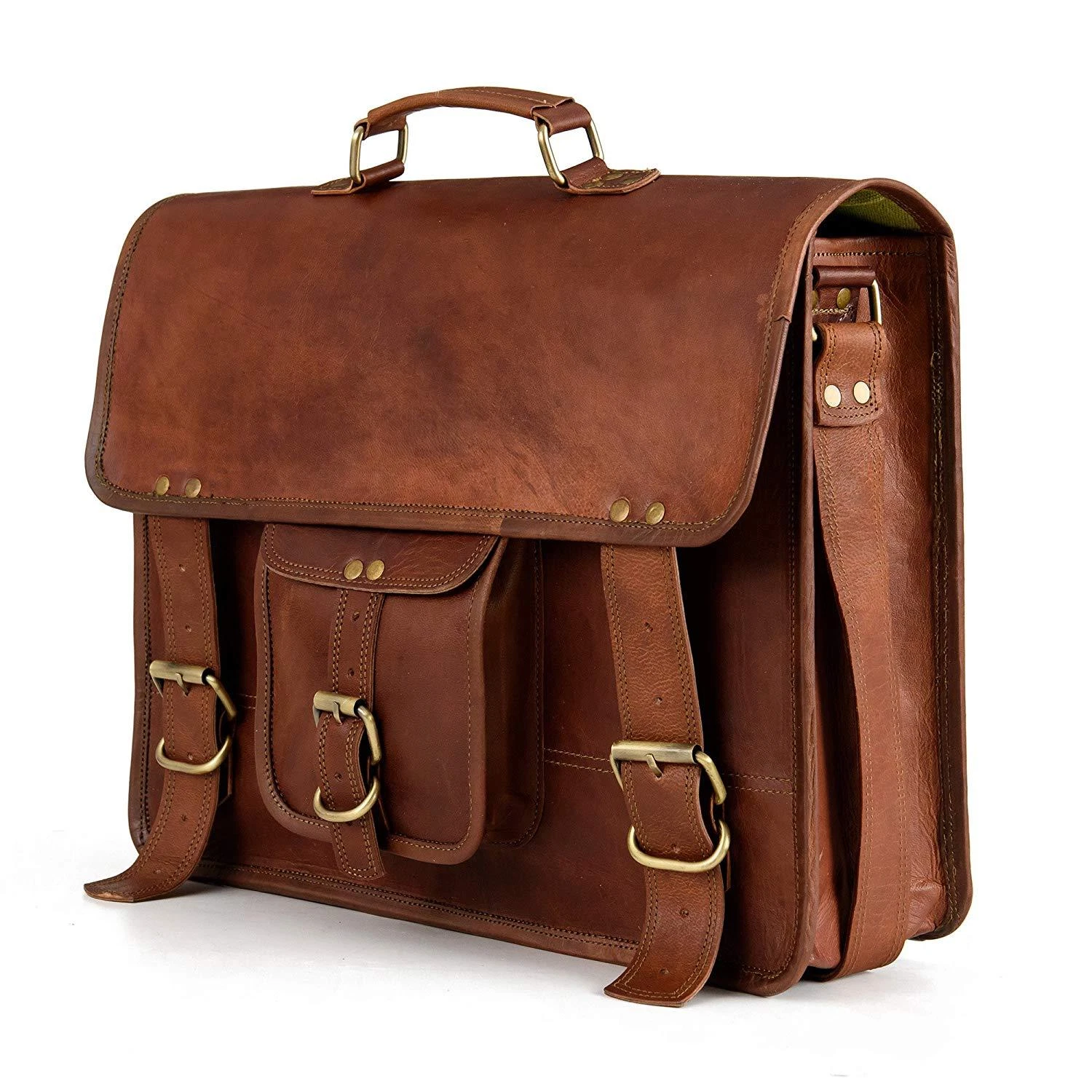 Herren Aktentasche Supreme Leder Business Schulter Kuriertasche Tasche Notebook