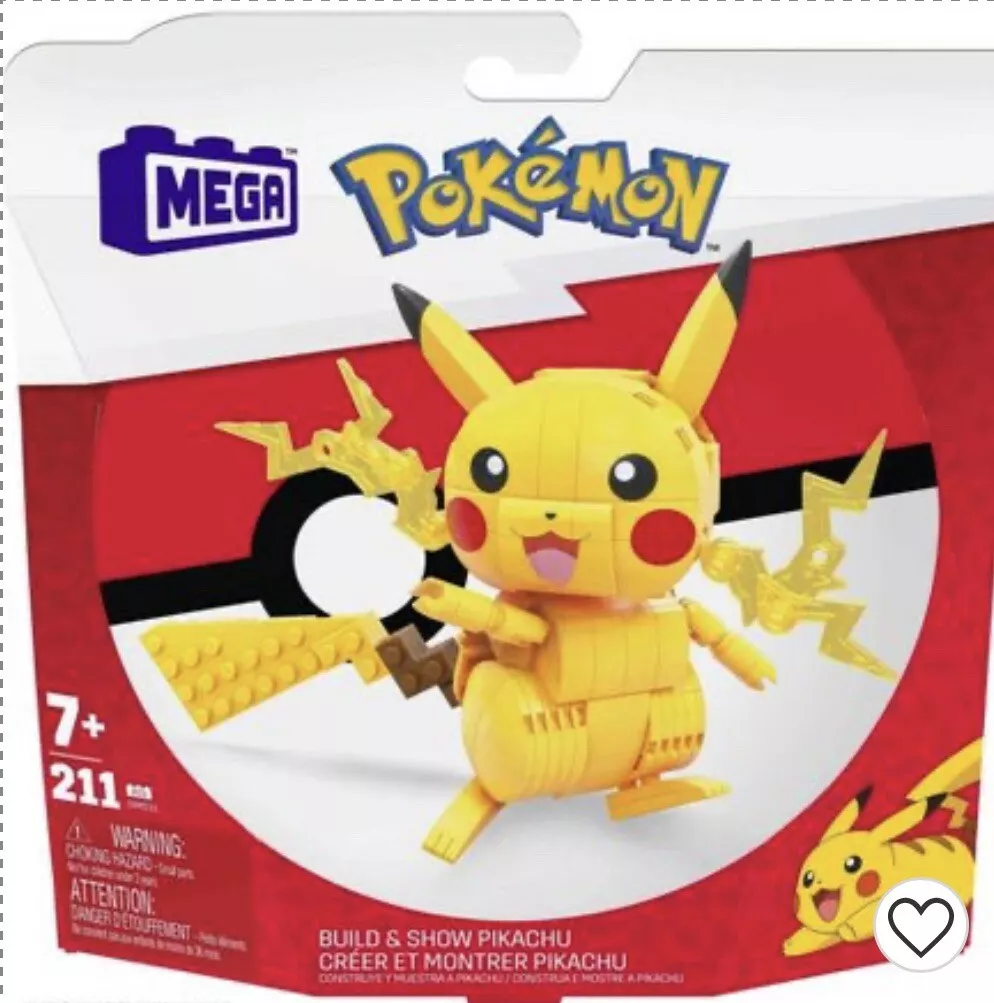 Mega Construx Pokemon Pichu Pikachu Raichu Evolution Trio Construction Set  NEW 887961971552