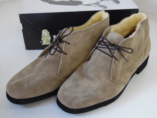 vintage Mens hush puppies king houd-dawg suede desert tan lined boot NOS 13 J - Picture 2 of 6
