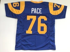 UNSIGNED CUSTOM Sewn Stitched Orlando Pace Blue Jersey - M, L, XL, 2XL