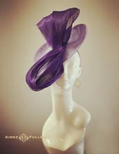 Aimee Fuller Kentucky Derby Hat Lavender Heather Royal Ascot Fascinator Purple