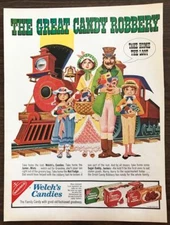 ORIGINAL 1966 Welch's Candies PRINT AD The Great Candy Robbery