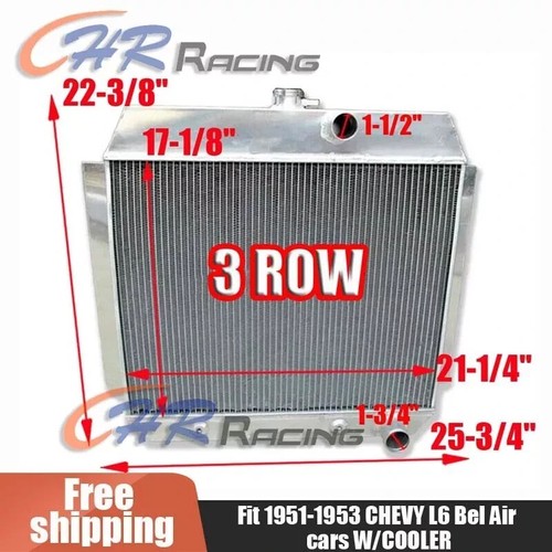 Aluminum Radiator for 1949-1954 Chevrolet Bel Air/Truck/Corvette V8 Conversion