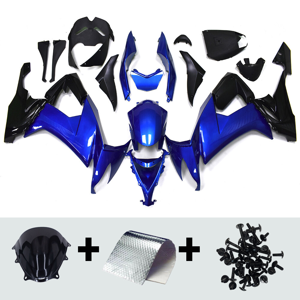 Gloss Blue Fairing Plastic Kit for Kawasaki 2008 2009 2010 Ninja