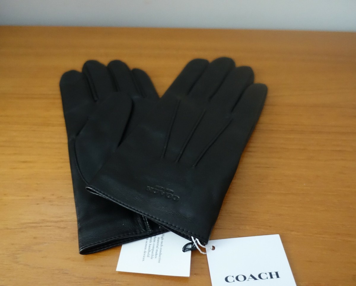 小物 COACH Leather Long Gloves Black COACH LEATHER GLOVES IN BLACK COLOR, SIZE XL. NWT | eBay