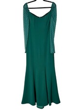 Jump Apparel Women’s Maxi Dress Size 0 Green Square Neck Long Sleeve NWT