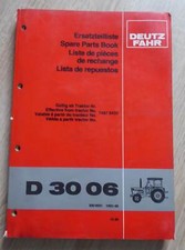 Deutz Fahr Schlepper D3006 Ersatzteilkatalog