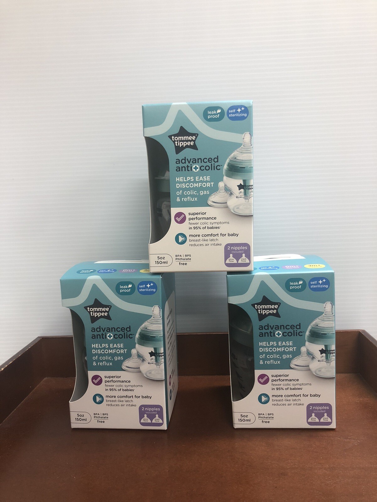 Tommee Tippee Advanced Anti-Colic Baby Bottle 5 Ounce Bottles 3 Count Lot