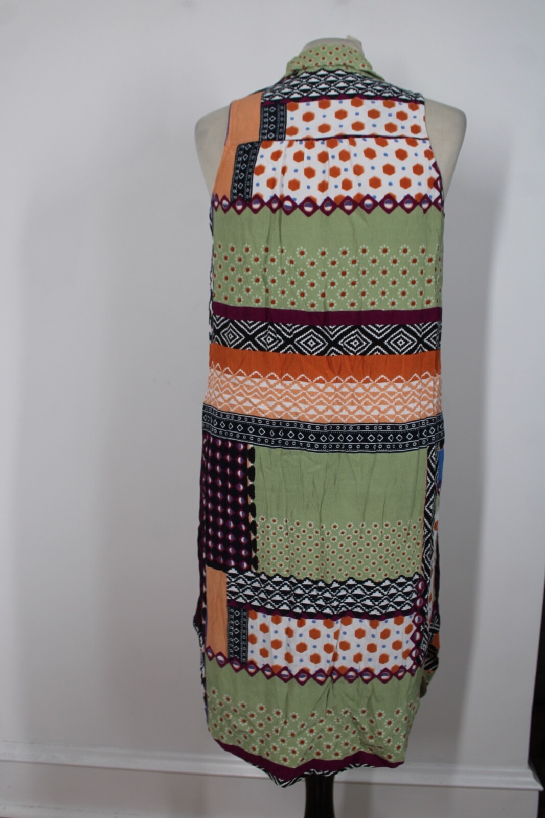 Anthropologie 4 Multicolor Patchwork Button-Front… - image 5