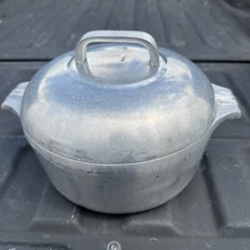 Vintage Wagner Ware Magnalite Aluminum Stock Pot Dutch Oven #4248 M Read