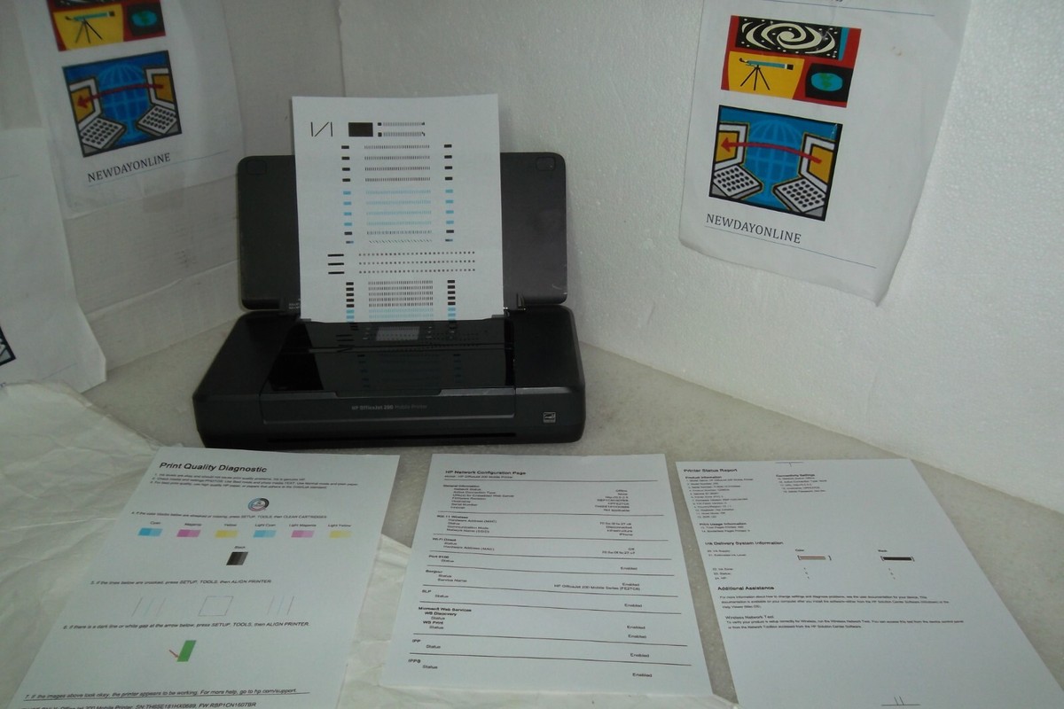 HP OfficeJet 200 Mobile Printer Wireless USB 2