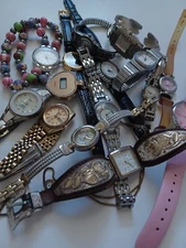 Vintage To Now WATCH LOT UNTESTED WEAR CRAFT REPAIR PARTS Mixed Seiko Montana