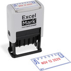 2445 Date Stamp with Text - Blue and Red Ink (Gray Mount, Approved)