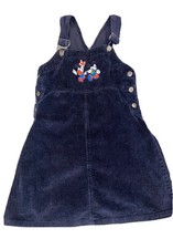 Vintage 90s Disney Mickey Mouse Minnie Mouse Corduroy Overall Dress Size L 10