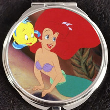 Princess Little Mermaid Ariel Ocean Red Hair Gift Disney Makeup Compact Mirror