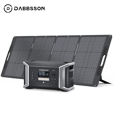 Dabbsson Power Station DBS1000 Pro 2000W Solar Generator w/210W Solar Panel Home