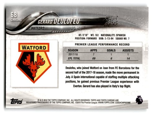 2018-19 Topps Chrome Premier League Soccer Base- Pick Your Card - Picture 133 of 195