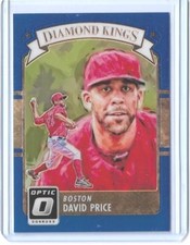 RARE 2016 PANINI OPTIC DIAMOND KINGS DAVID PRICE CARD #4 ~ 001/149 UNIQUE BOSTON