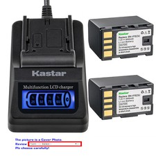 Kastar Battery LCD Quick Charger for JVC BN-VF823 GZ-HM200 GZ-HM200BEK GZ-HM80