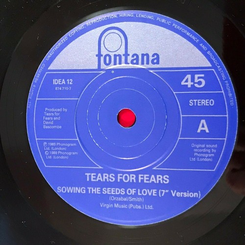 TEARS FOR FEARS Sowing The Seeds Of Love 1989 UK 7" vinyl single POSTER SLEEVE - Picture 4 of 4