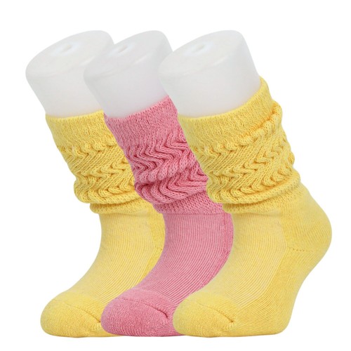 Colorful Cotton Kids Long Socks Knee High Slouch Socks 3 Pairs 3-12 Years Old - Picture 41 of 110