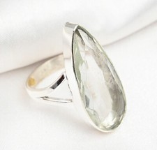 Unique White Topaz Gemstone Handmade 925 Sterling Silver Wedding Jewelry Ring