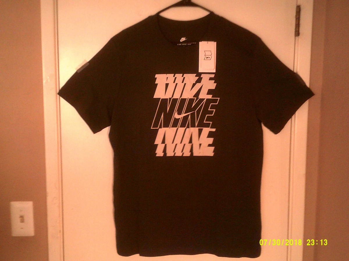 NEW NIKE SPORTSWEAR Repeat Graphic Logo Tee MEN'S OLIVE T-SHIRT LARGE