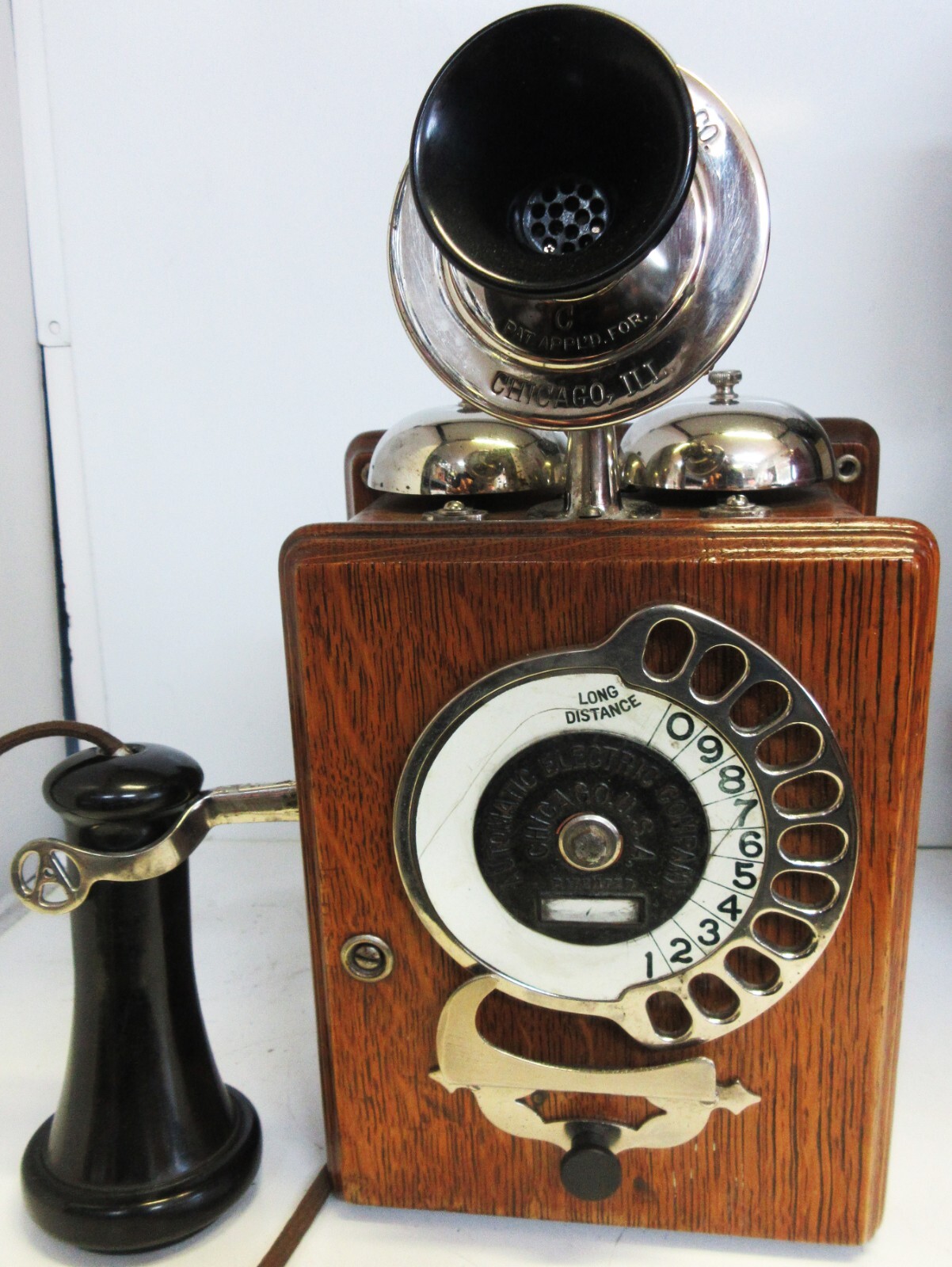 Strowger Automatic Electric Wood Dial Phone circa 1907 3 eBay