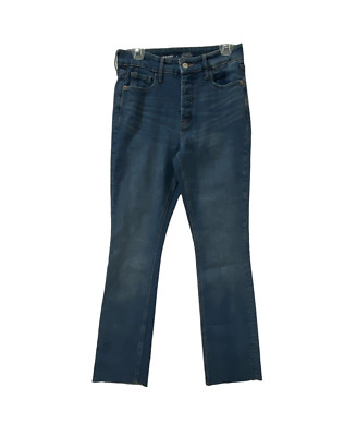 Old Navy Boot-Cut Jean Sz 2 Woman's Kicker  Extra High Rise Dark Wash 30x31 Blue