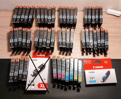 Original Canon CLI-550 CLI-551 Schwarz + Color - Tinten Patrone - 6508B001 PIXMA