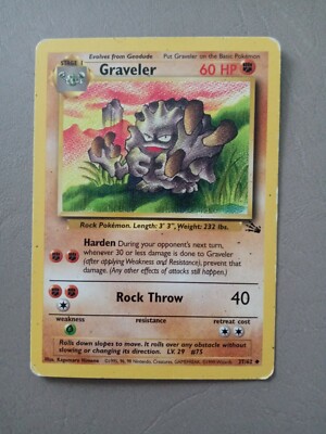 GRAVELER #37/62 POKEMON CARD 1995 | eBay